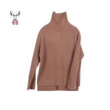 Custom OEM Pure Cashmere Knitwear Loose Pullover Casual Clothes Women Cashmere Sweater